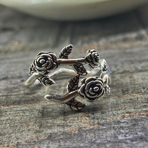 NEW Rose Garden 925 Statement Ring - Picture 1 of 16